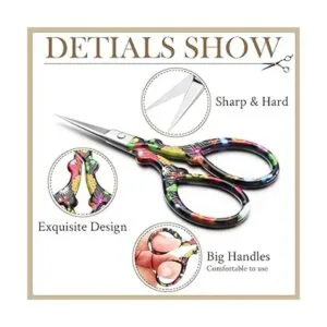 Tijeras de bordado de acero inoxidable de 3.6 pulgadas_3