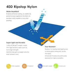 emma kites Tela de nailon Ripstop roja 40 denier pieza_2