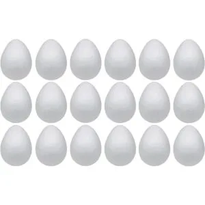 Crafjie Huevos de espuma 18 piezas de 4 pulgadas 3.9 in_1