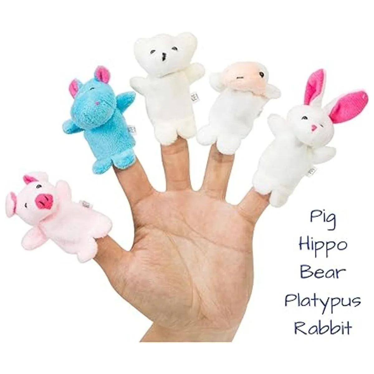 Juego de marionetas de dedo 20 piezas 6 miembros de la_5