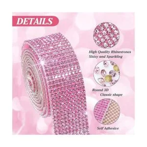 6 rollos de cinta autoadhesiva de diamantes de imitación_3