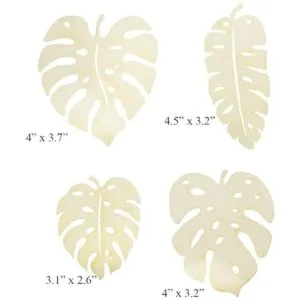 SummerRay 20 hojas de Monstera de madera corte láser_2