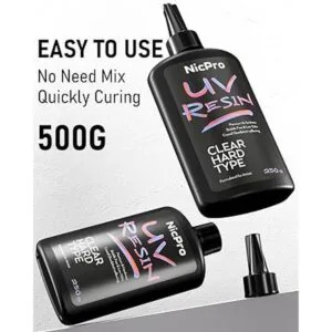 Nicpro Resina UV de 17.64 oz 2 piezas de resina epoxi UV_7
