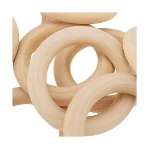 Paquete de 100 anillos de madera natural sin terminar de_7