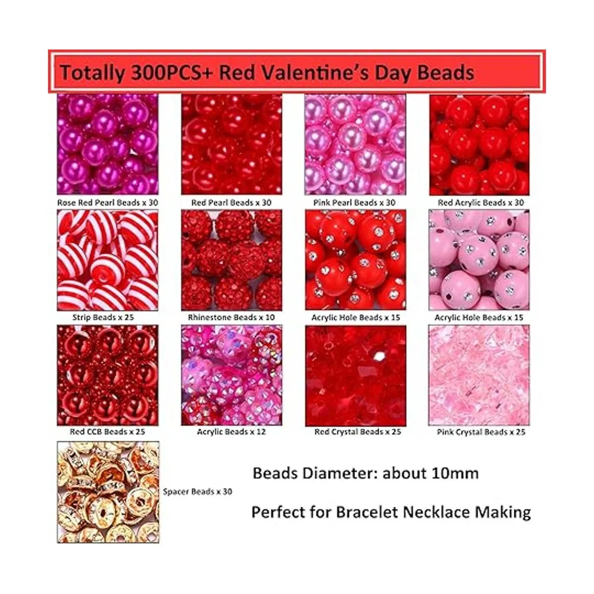 320 cuentas de corazón para el día de San Valentín para_2