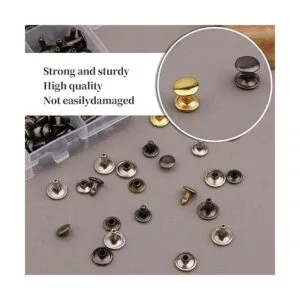 TLKKUE 480 Set Leather Rivets Kit 4 Colors Double Cap_6