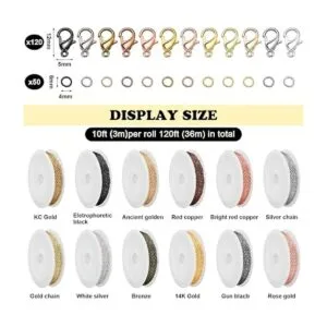 Kenning 12 rollos de cadenas de 120 pies de 0.079 in para_2