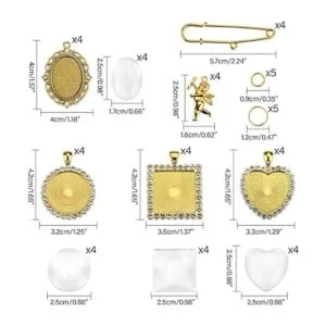 50 piezas de ramo de boda DIY con dije de fotos de_2