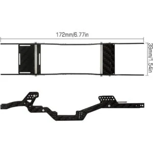 INJORA Kit de chasis de fibra de carbono bajo centro de_4
