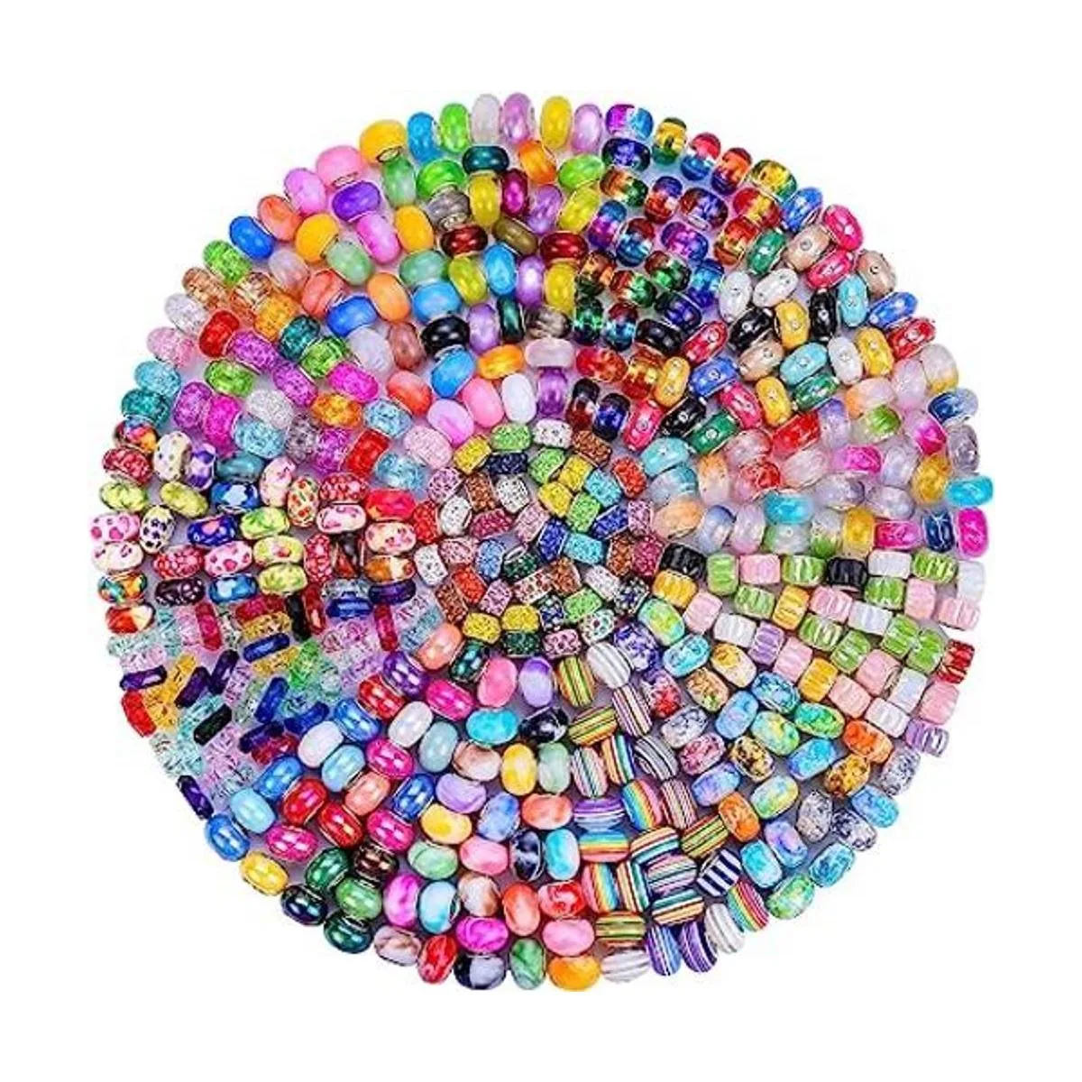 Surtido de cuentas espaciadoras europeas de agujeros_1