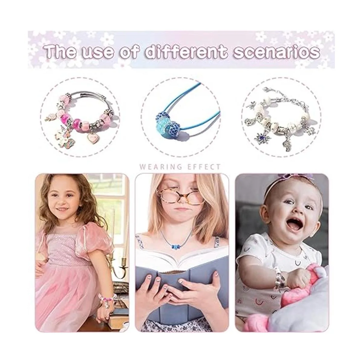 Surtido de cuentas espaciadoras europeas de agujeros_6