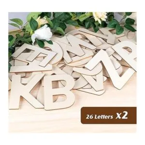ilauke Letras de madera de 5 pulgadas 52 letras del_3