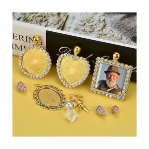 50 piezas de ramo de boda DIY con dije de fotos de_7