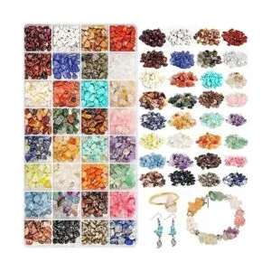 Cuentas de piedra de cristal de 32 colores para hacer_1