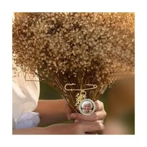 50 piezas de ramo de boda DIY con dije de fotos de_3