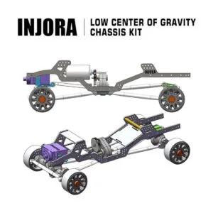 INJORA Kit de chasis de fibra de carbono bajo centro de_6