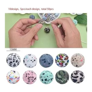 50 cuentas de silicona coloridas cuentas de silicona de_3