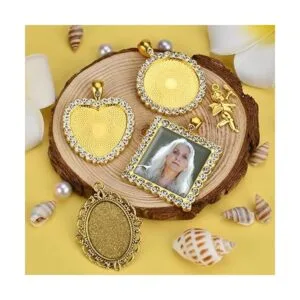 50 piezas de ramo de boda DIY con dije de fotos de_6