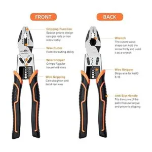 VANJOIN Linesman Alicates de combinación profesionales de_2