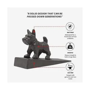 SEBAGO IRONWORKS Tapón de metal para puerta de perro_5