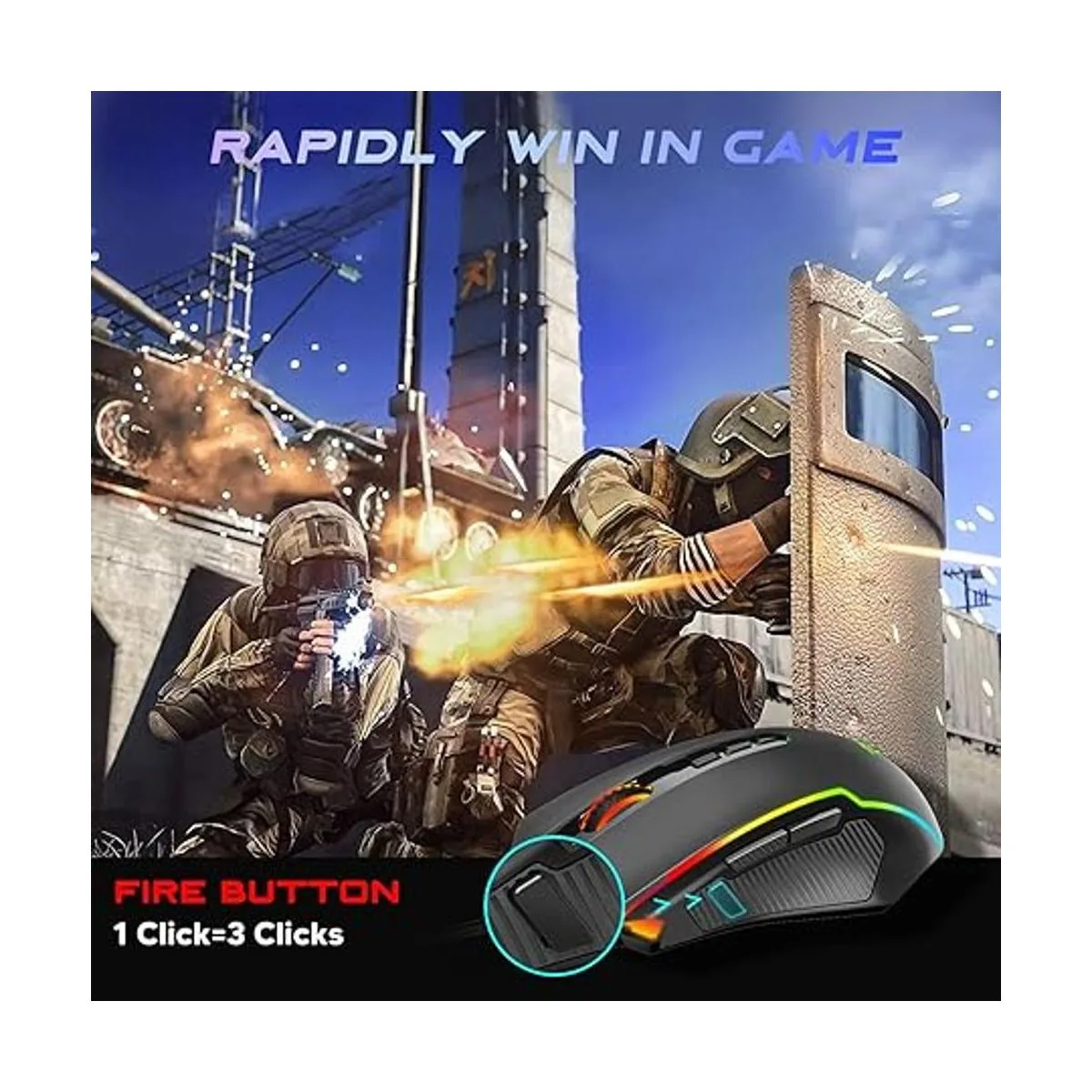 Ratón para juegos Redragon PC Gaming Mouse con_3