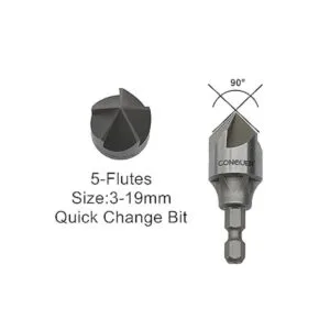 CONQUER Herramientas Broca avellanadora de metal de 5_3