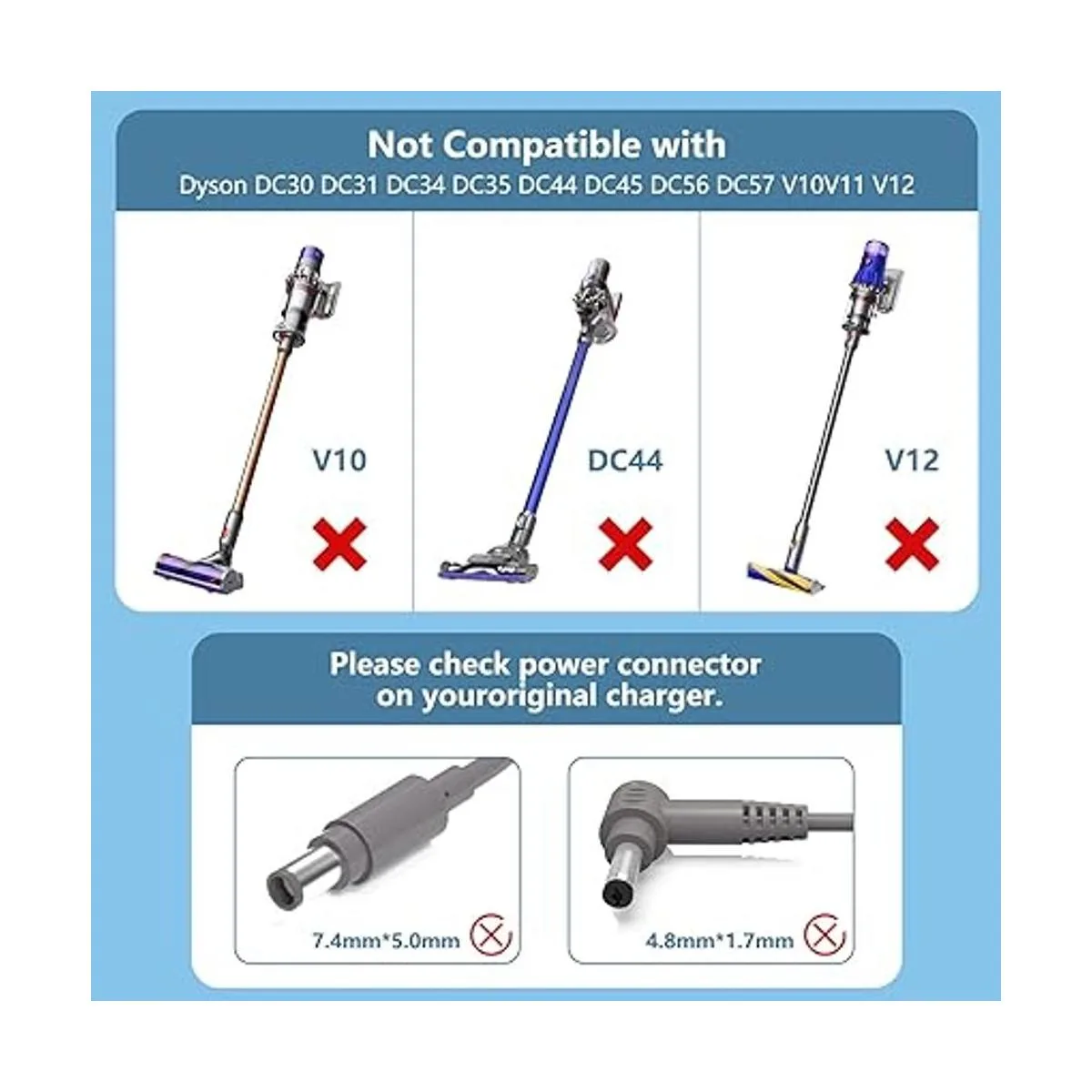 Dyson Cargador de repuesto de 261 V para V6 V7 V8_4