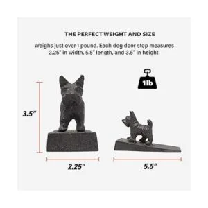 SEBAGO IRONWORKS Tapón de metal para puerta de perro_4