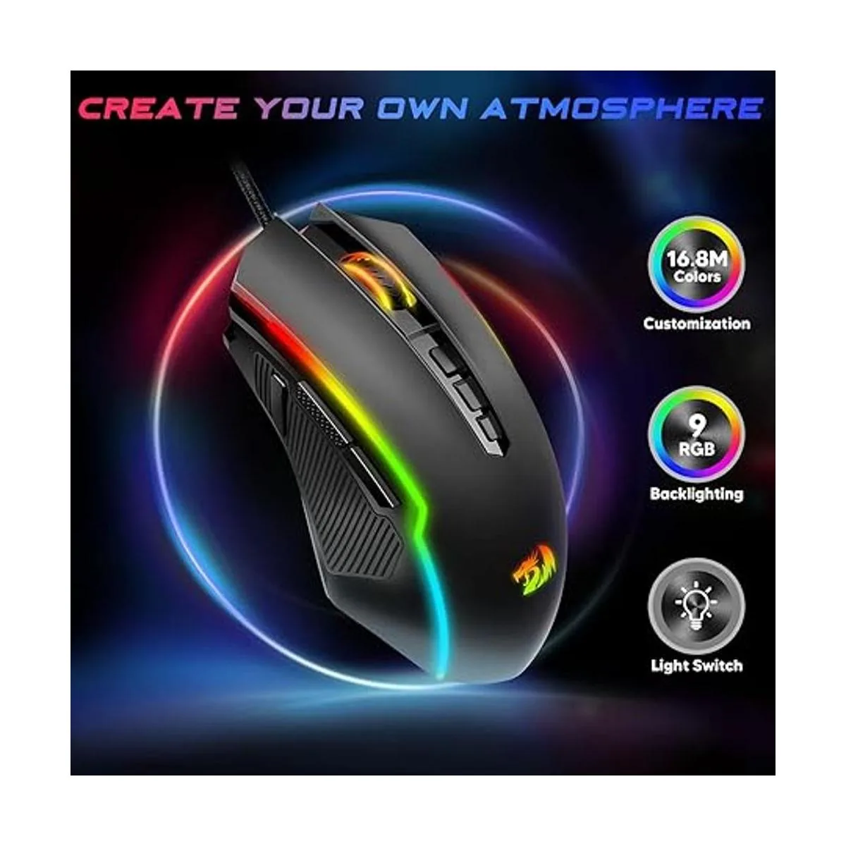 Ratón para juegos Redragon PC Gaming Mouse con_4