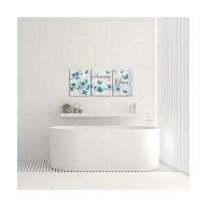 Welmeco 3 piezas de flores de magnolia azul turquesa_2