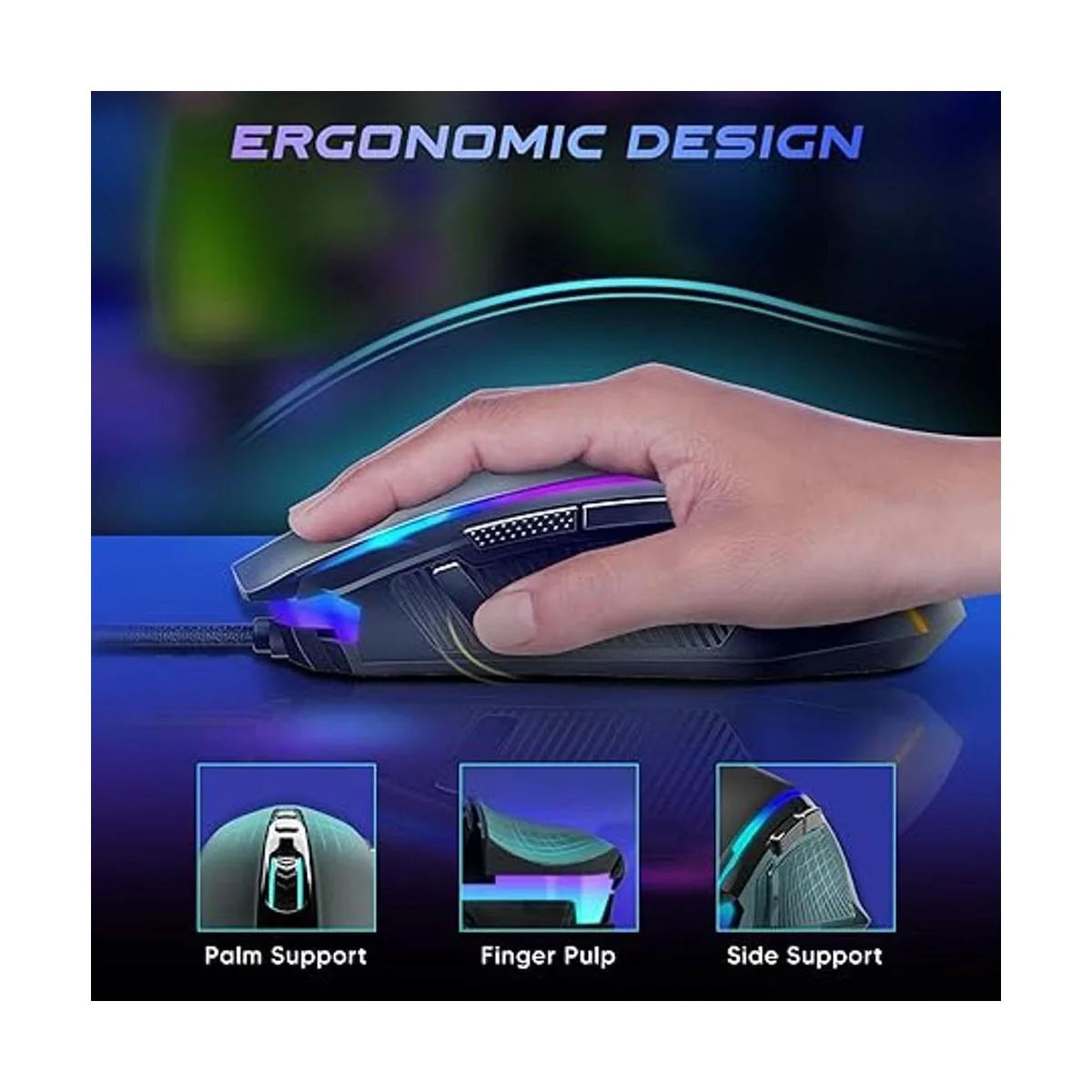 Ratón para juegos Redragon PC Gaming Mouse con_6