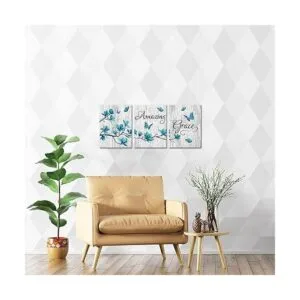 Welmeco 3 piezas de flores de magnolia azul turquesa_3