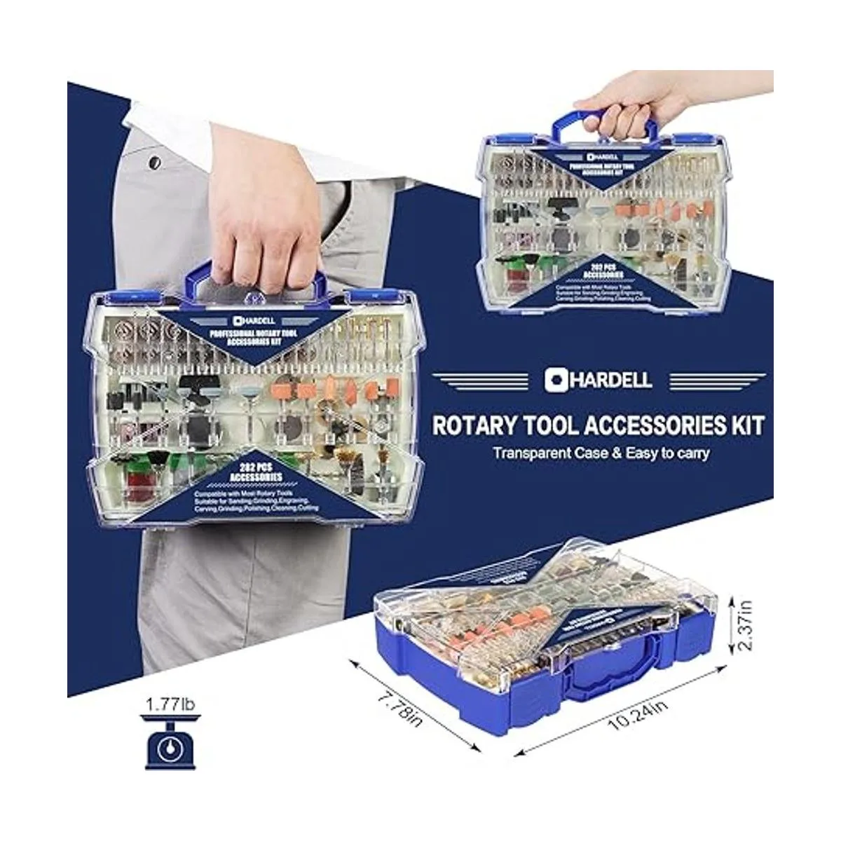 HARDELL Kit de accesorios para herramientas rotativas 282_5