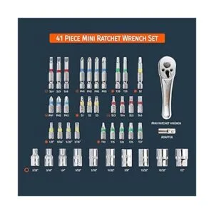 Inwell Juego de llaves de trinquete mini de 41 pulgadas_2