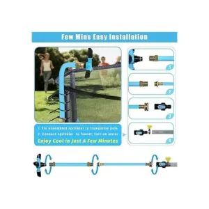 STFLY Regadera de trampolín para niños al aire libre de_2