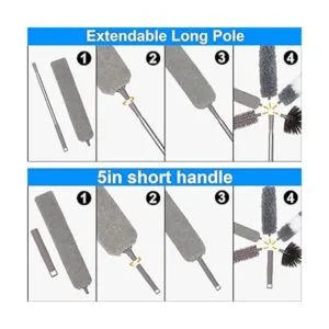 Plumero de microfibra 11 piezas plumero extensible para_5