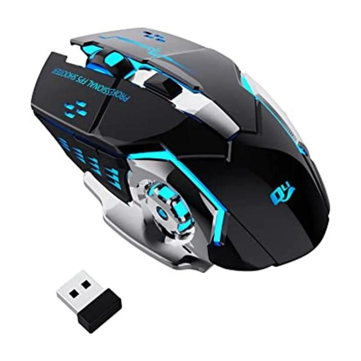 QELIROKY Nuevo mouse inalámbrico recargable de 2.4 G para_1