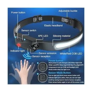 COSOOS 2 faros delanteros recargables con luz roja y_4