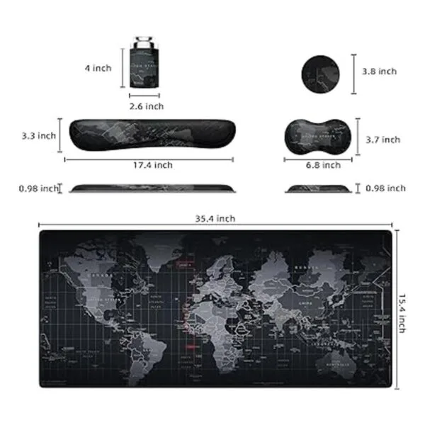 PULAIXIN Juego de almohadillas de teclado 5 en 1 soporte_6