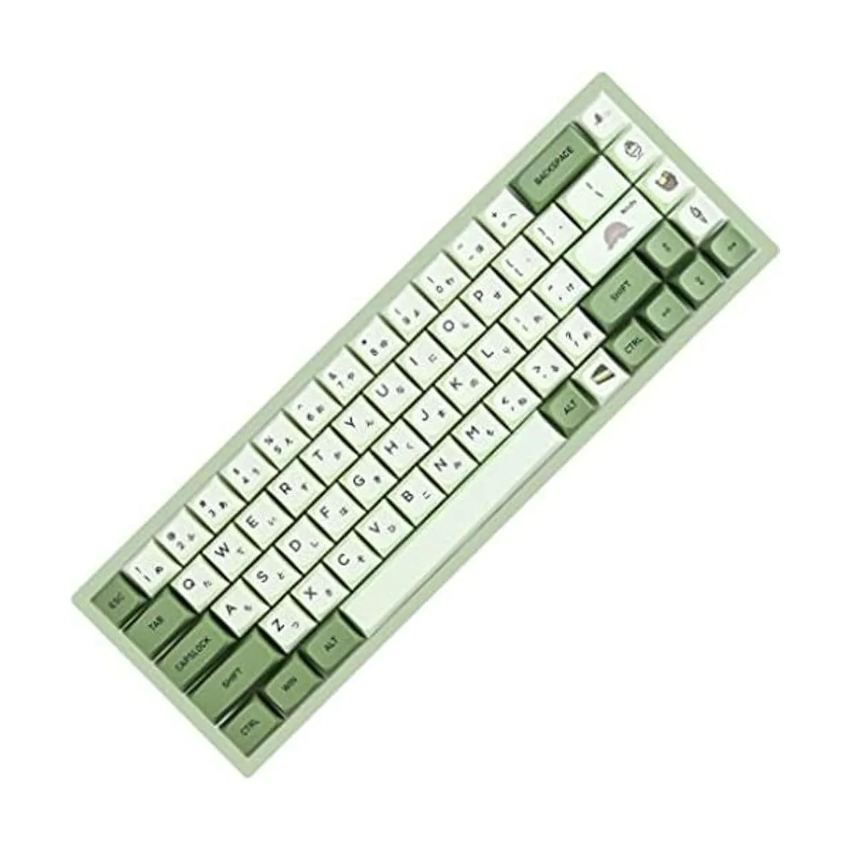 Ussixchare Matcha Keycaps PBT Juego de teclas verdes para_1
