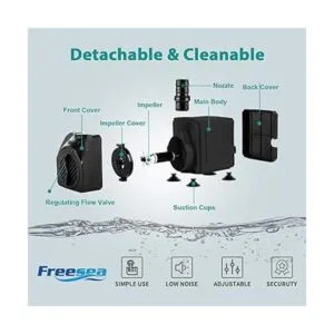 FREESEA Bomba de fuente sumergible para acuario bombas de_5