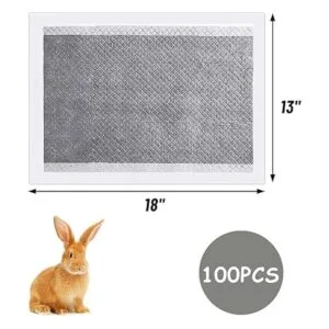Fhiny 100 almohadillas de orina de conejo forro de jaula_4