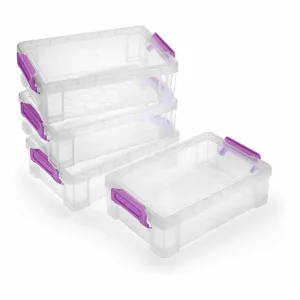 BTSKY Paquete de 4 cajas de plástico de gran capacidad_1