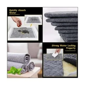 Fhiny 100 almohadillas de orina de conejo forro de jaula_2