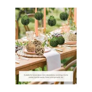 Bola decorativa de musgo verde natural bolas colgantes_4