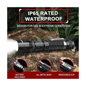 RECHOO Linternas recargables con doble interruptor luces_5