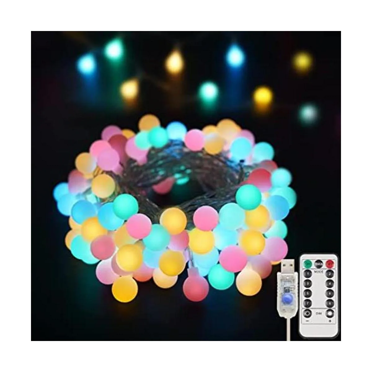 SUDDUS Globe String Lights Outdoor Waterproof 100 Led_1