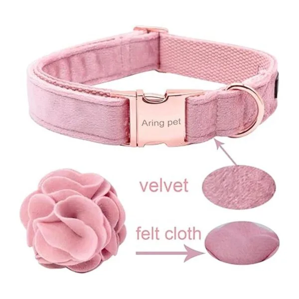 ARING PET Collar de terciopelo para perro collares únicos_4