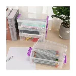 BTSKY Paquete de 4 cajas de plástico de gran capacidad_3