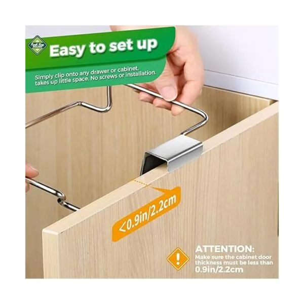 HNYYZL Soporte para bolsa de basura 2 piezas para puerta_4